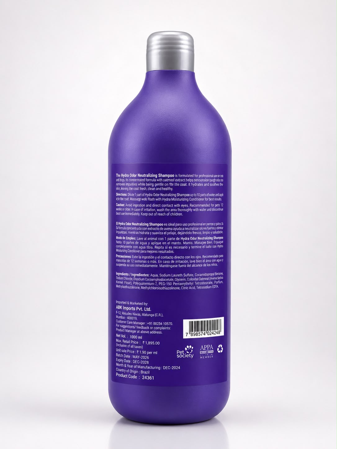 Hydra Professional Odor Neutralizing Shampoo (1000ml)